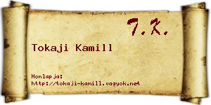 Tokaji Kamill névjegykártya